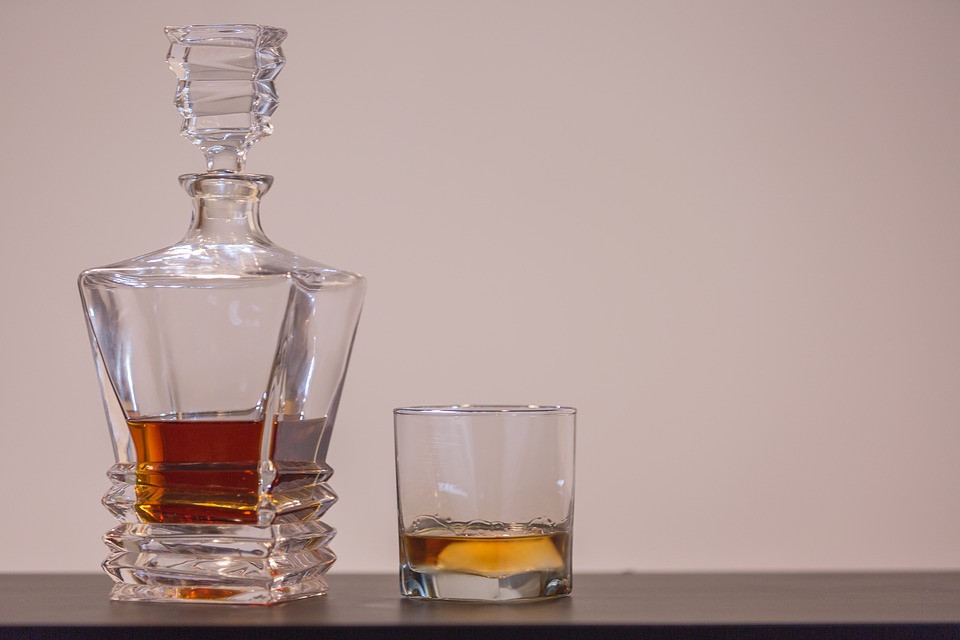 Scotch, Drink, Glass, Whisky, Liquor, Ice, Bottle